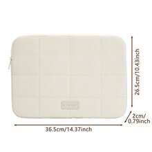 Cute Quilted Tablet Bag Laptop Bag, Soft Padded Laptop Protective Case With Grid Stitching, Anti-Fall And Shock-Absorbing, Suitable For School, Office, And Commuting Back To School Stuff Bag For School Work Laptop Bag For Women Mac Book Casemacbook Case College Essentials Laptop Sleeve - 彩色 - 查看 10
