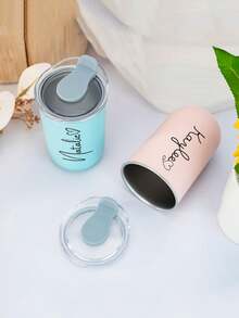 1个定制不锈钢旅行杯 - 双层隔热咖啡杯，可定制姓名，冷饮杯 | 优雅雾面 | 双层隔热，咖啡杯，可重复使用，多功能，装饰性强，时尚精致，可定制，个性化，独特，送给他的理想礼物，送给她的理想礼物，送给男朋友，女朋友，爸爸，妈妈，家人，朋友，儿子，女儿，学生，上班族，孩子，办公室，茶室，学校，家庭，时尚设计 - 彩色 - 查看 5