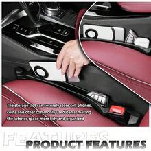 2PCS Upgraded Car Filler Organizer, Versatile Car Filler Organizer With Hooks Storage Slots Design, Soft Gaps Fillers Strip Accessories Interior - Initial - View 5