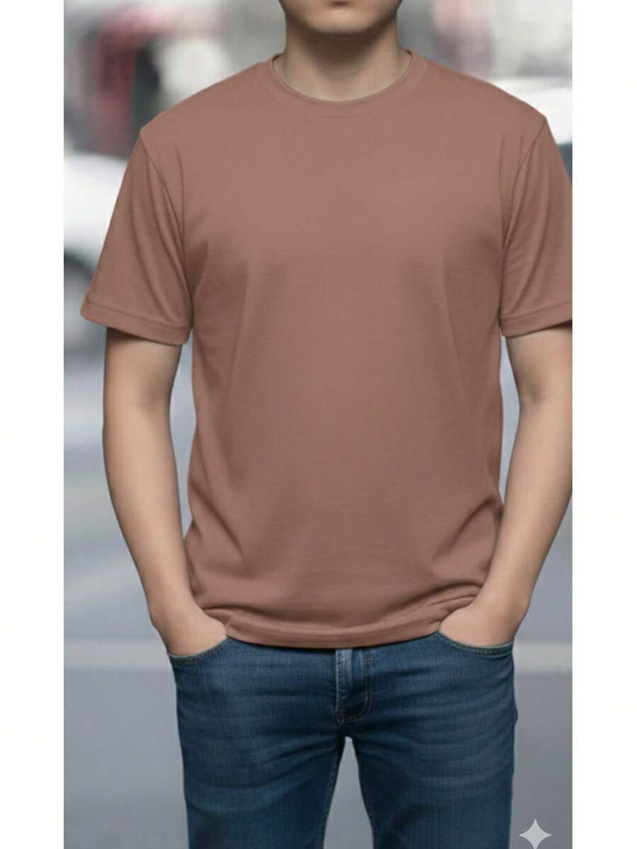 Impala PLAYERA MANGA CORTA CUELLO REDONDO LISA - Rosa vieja - Ver 1