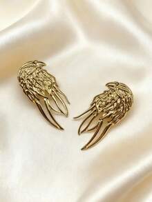 一对独特时尚的金属动物造型几何鹰头耳环，适合女性日常佩戴和参加派对作为礼物 - 老鷹頭 - 查看 4