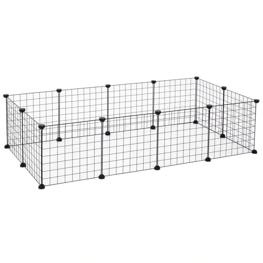 Cage métallique flexible noire pour petits animaux PawHut, 106 x 73 x 36 cm - 1 - Voir 1
