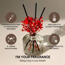 COCODOR Flower Reed Diffuser Set 6.7oz White Jasmine Scent Diffuser With Sticks Home Fragrance Reed Diffuser For Bathroom Shelf Decor Holiday Gifts - WhiteJasmine - View 2