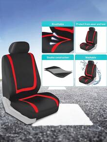 Universal Car Seat Covers - 9pcs Set (Full Set), 4pcs Set (Dual Seat), 2pcs Set (Single Seat) Options - U-Shaped Striped Design, Anti-Slip & Durable, Compatible With General Cars, SUVs, Sedans, And With Airbag - Easy To Clean, Upgrade Interior