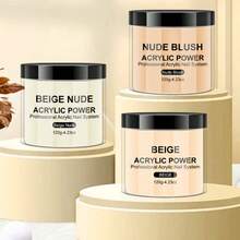 LIMEGIRL 3件套超硬亚克力美甲粉 - 4盎司/120克 专业亚克力美甲粉，大容量，适用于亚克力美甲、3D法式美甲、美甲延长和雕刻，裸色、米色 - 彩色 - 查看 4