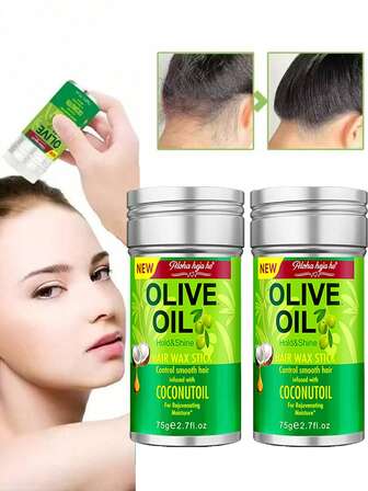 发蜡棒，75克/16克，造型发蜡，滋养美发配件 - 女士顺滑棒，抚平毛躁啫喱，丸子头定型膏