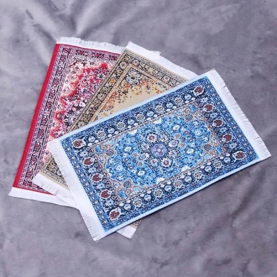 1:12 比例迷你家居地毯模型,土耳其波斯地毯,客廳 DIY 微縮場景裝飾,地板裝飾,娃娃屋家具,娃娃屋裝飾,房間裝飾,飾品,攝影道具 - 彩色 - 查看 1