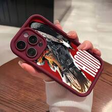 Funda Red Hood Motorcycle Action Burst compatible con teléfonos ,  17,  16 Pro Max,  15 Pro Max,  13 y  12. Ofrece protección contra golpes y caídas. Un regalo ideal para familiares, amigos, seres queridos, parejas y Navidad. - Burdeos - Ver 2