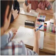 EXPO Dry Erase Markers, Low Odor Ink, Assorted Colors, Ultra Fine Tip, 8 Count - Whiteboard, Calendar, Organization, School Supplies - ColorB - 查看 2
