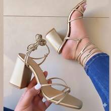 Women Heeled Sandals - 金色 - 查看 4