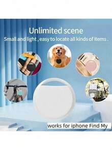 1pc GPS Smart Anti-Loss Tracker - MFi Certified, Real-Time Tracking, No Installation Required, Suitable For Pets, Bags, Luggage, Bicycles, Cars, Compatible With GPS System Find My App, Anti-Loss Worry-Free (Suitable For Closed Ecosystem Phones With Native Find Tool) - Multicolor - View 3