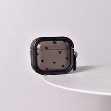 1pc Minimalist Black Heart Design [With Black Ring] Cute & Simple Creative Transparent Silicone Keychain/Holder For AirPods 1/2/3/4/Pro/Pro2/Pro3 - Multicolor - View 11