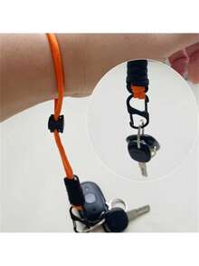 (4 Pieces Per Pack) Woven 24cm Umbrella Rope Keychain Zinc Alloy S-Shaped Mountaineering Buckle - Multicolor - View 11