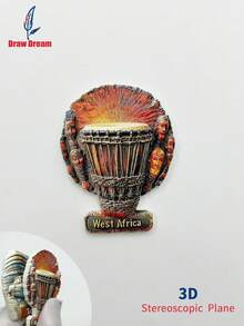 1pc Creative 3D World Travel Fridge Magnet, Travel Souvenir Decoration Sticker, Suitable For Home, Office, Personalized Travel Memento Magnetic Refrigerator Sticker, Home Decor, Kitchen, Room, Office, Cabinet Craft Gift, Holiday Souvenir, Exquisite Small Gift - Multicolor - View 8