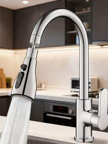 1pc Multi-Function Kitchen Faucet Extension, 360° Rotating Kitchen Faucet Sprayer Nozzle, Water-Saving High-Pressure Anti-Splash Design, Adjustable Delay Device And Rotatable Spout, 3 Water Flow Modes, Ergonomic Lever Handle, Suitable For Modern And Traditional Sinks, Washing Dishes, Cleaning Vegetables, Fruits And Utensils, Kitchen Sink Faucet With Filter, Compatible With Dishwashers, Upgrade Your Faucet, Ideal Gift For Family And Friends - Multicolor - View 2