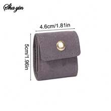 1pc Jewelry Organizer Pouch, Mini Foldable Snap Closure Pocket Bag, Minimalist Portable Compartment Jewelry Bag, Ring Holder, Earring Travel Case, Multi-Functional Storage - Multicolor - View 16