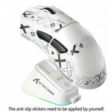 ATTACK SHARK 3-Mode Wireless Gaming Mouse, 25000 DPI, 62g Ultra-Light RGB Mouse, Supports Wired/2.4G/Bluetooth Connection, Broadcom BK52820 Chip, Omron Micro Switches, 100 Million Click Lifespan, 500mAh Battery & RGB Charging Base, Adjustable DPI, Suitable For PC Gamers - Multicolor - View 12