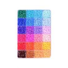 2.6mm 熔珠补充包迷你珠子套装手工工艺品儿童房装饰珠子 9000 补充包 1 盒 24 色珠子，适合 DIY 玩具拼图艺术珠子青少年制作圣诞节生日礼物。 - 彩色 - 查看 10