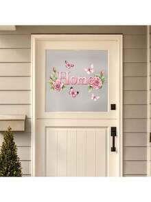 1pc Flower And Butterfly English Phrases Decorative Stickers, PVC Stickers, Removable Self-Adhesive Easy-Tear Stickers, Home Decor, Give Your Life A Fresh Look, Holiday Decor Stickers, Birthday And Graduation Gifts - Multicolor - View 5