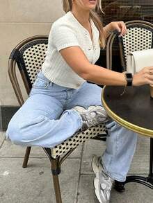 Áo khoác cardigan dệt kim tay ngắn cổ tròn cài kim loại màu trơn mới cho mùa Xuân/Hè của FOR BEAUTY, phong cách tối giản thanh lịch, thường ngày, đường phố, áo len trắng nhẹ, áo cardigan tay ngắn thời trang phù hợp cho đi làm, hẹn hò, kỳ nghỉ và thư giãn. - Màu be - Xem 6