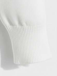 Men's Striped Crew Neck Black And White Knit Sweater, Long Sleeve