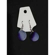 Earrings With Natural Brazilian Gemstones, Teardrop Shape, Delicate, Elegant, Casual. - 紫色 - 查看 1