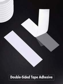 10 Rolls Double-Sided Tape, Durable DIY Essential Double-Sided Tape, Waterproof, Reusable, Suitable For Scrapbooking, Gift Wrapping, Crafts, Office & School Supplies - White, Compatible With Plastic Surfaces. Can Be Used For Photo Albums, Homemade Photos, Gift Wrapping, Paper Storage Boxes, Office, Back To School, Parties, Map Making, Etc. Easy To Remove, No Residue Left. Color And Style Shipped Randomly. - White - View 8