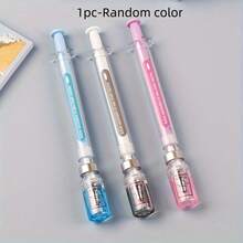 1/3/6pcs Vaccine Pen, Neutral Design, Novel Writing Tool, Plastic Material, Black Ink, Smooth Writing, Suitable For Office Signing, Stationery, Gift Pen, Durable Plastic Pen, Ink Pen, School Supplies. - Random Color - View 14