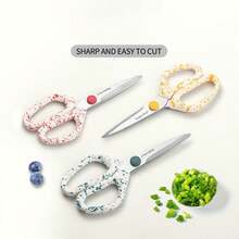 ELephas PLus Tijeras de acero inoxidable de colores | Multiusos para papel/tela/manualidades, herramienta ergonómica de costura y sastrería - tijeras moteadas - Ver 3