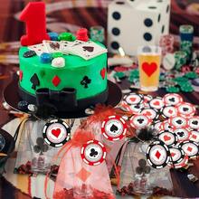 D97 Pcs Casino Party 2 Oz Cups Gift Bulk With Organza Bag And Greeting Card Casino Night Theme Souvenirs For Birthday Las Vegas Game Night Decoration Poker Cards Chips Drinking Small Cups - như hình ảnh - Xem 3