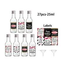 3/27pcs Birthday Mini Wine Bottles, Beverage Dispensing Bottle Plastic Material Transparent To See Contents, Equipped With Lids And Labels, Suitable For Gift-Giving, Various Liquid Containers, Ideal For Birthday Parties, Full-Moon Feasts, New Year, Weddings, Anniversaries, Picnics, Weekend Gatherings, Dining Table Decoration, Cinemas And Decorations For Parties Of All Sizes - Transparent 1 - View 13