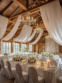 1件优雅香槟色桌布，长方形桌布，适用于婚礼装饰，可水洗重复使用，高品质涤纶缎面质感，适合婚礼、生日、餐厅、家庭聚会、户外派对等场合，可用作桌布、餐桌装饰和派对桌布。