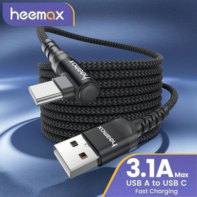 60W 最大功率快充 USB-A 转 Type-C 数据线，兼容三星 S24、S23 Ultra、S22、S21 和荣耀等配备 Type-C 接口的手机