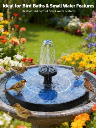 Outdoor Solar Fountain, 6 Nozzle Floating Solar Water Pump For Pond, Xmas Gift Ideas For Family, Best Christmas Decorations For Garden, Patio, Bird Baths Christmas Garden Gift