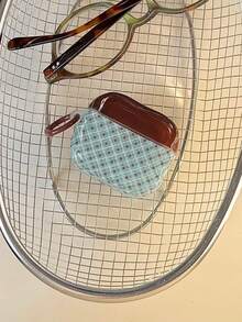 Argyle Pattern Niche Design Mint Green & Brown Rhombus Pattern Protective Case Compatible With Airpods 4, Pro 3rd Gen, Apple Wireless Bluetooth Earphones 2nd Gen, 3, Soft Full Coverage Case For Women - Multicolor - View 4