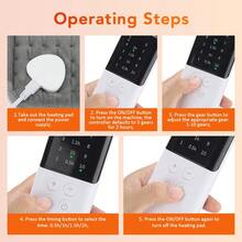 Hailicare Cuscinetto riscaldante per vita a 10 livelli, coperta elettrica multifunzione, 4 impostazioni timer, dispositivo di riscaldamento domestico, scaldamani, scaldauteri, scaldacorpo, cuscinetto riscaldante per sollievo dai crampi mestruali - Grigio - Visualizzare 11