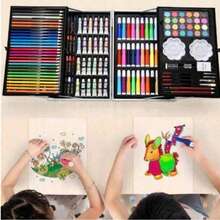 ART SET FOR PAINTING DRAWING PAINT FOR CHILDREN SUITCASE 145 Pcs. - Pink - View 4