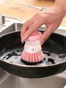 1/3/4 jeux de brosses de nettoyage d'ustensiles de cuisine, brosses à vaisselle ménagères, brosses à vaisselle à pression, petites brosses portables pour casseroles de cuisine, outils de nettoyage pour camping et pique-nique en véhicule récréatif et en plein air, ustensiles de cuisine d'extérieur, équipement d'extérieur, fournitures de nettoyage, fournitures de cuisine, accessoires de cuisine, outils de nettoyage, brosses de toilette (style, couleur, épaisseur, aléatoire) - Multicolore - Voir 5