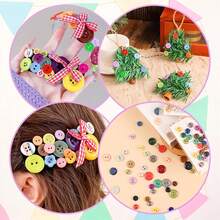 200pcs 1.2-1.5cm Mixed Color Small Flower Buttons, Suitable For Sewing, Knitting And Other Handicrafts; Colorful Resin Flower/Heart/Round/Star Shaped Double Hole Pink Sewing Buttons, Suitable For Clothing; Decorative Plastic Accessories, Suitable For Sewing, Clothing Accessories, Gifts, DIY Crafts, Scrapbooking, Handmade Sewing, Knitting, Dolls, Etc. - Multicolor - View 11