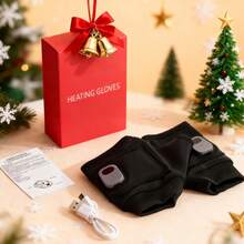 Hailicare 2 pezzi Guanti riscaldati con 3 impostazioni di temperatura, riscaldamento a 360°, batteria da 1800mAh, tessuto durevole, guanti touch screen riscaldati elettricamente, ricaricabili USB, per tenere le mani calde durante attività all'aperto come escursionismo, ciclismo, digitazione, regalo di Natale