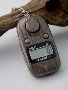 Portable Keychain Electronic Counter, Hundred Reminder With Light, LED Light Wooden Grain Counter, Convenient To Use, Suitable For Prayer Counting, Warehouse Counting, People Counting, Etc. - Multicolor - View 8