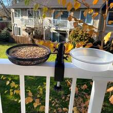 2pcs Metal Round Bird Feeders Tray, Wild Birds Seed Feeder Tray, Bird Mesh Tray Outdoor Accessory Humming Feeder Station - 水碗*2 - 查看 9