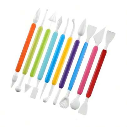 9Pcs Plastic Fondan…