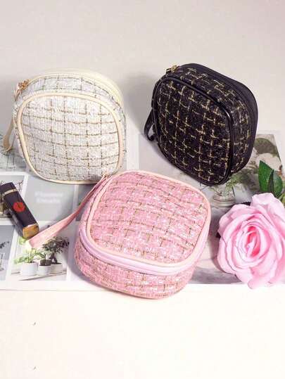 1pc Sanitary Pad Storage Bag, Portable Organizer, Large Capacity, Minimalist Design, For Storing Sanitary Pads, Liners And Tampons, Essential For Women, Great For Travel, Home, School, Compact Feminine Hygiene Pouch