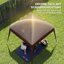 Outsunny Replacement Roof For 3x3 Gazebo, Waterproof And Winter-Resistant Gazebo Roof For Folding Gazebo, Storm-Resistant Replacement Cover With Single Canopy Roof For Garden Gazebo, On-Site Cafe - 1 - View 8