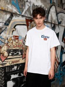 Our Store Offers Versatile Prints For Single Wear. You Can Come In And Take A Look At The You Can Come In And Take A  Men's Casual Round Neck Short Sleeved Pure Halloween Dogs Beer Coors Banquet \ T-Shirt, Beer, Dog Tee , 1 Piece And Comfortable Cotton Top For Outdoor Use In Spring, Summer, Autumn,MenSoft Graphic Simple Top, Everyday T-Shirtern Daily Wear ShirtNew Autumn TopsHalloweenSoft T-Shirt Regular Fit Shirt, & Christmas Thanksgiving Day Valentine's Pride Father's Easter Mother's New Year Spring Festival, Printed Sleeve They Are Excellent Gifts T-Shirts Feature, Youthful Fashionable Design, Tees Men, Women, Back To School College Essential Men Fall Clothes A - trắng - Xem 4