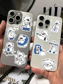 65pcs Naughty Little Dog Sticker Cute Funny Decal For Phone Luggage Diary Guitar Envelope Label DIY Sticker Holiday Gift