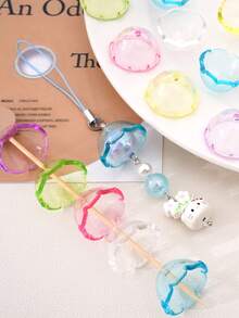 beadia 10pcs 22mm Acrylic Transparent Bell Caps, Jellyfish Bell Covers, DIY Keychain, Pendant, Phone Strap Accessories, Multi-Color Options, Suitable For DIY Wind Chimes, Car & Home Decor Crafts, Bead Caps, DIY Jewelry Making Materials And Craft Supplies - Wind Chime Cover - View 6