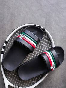 1双男女通用拖鞋，男士拖鞋，女士拖鞋，夏季凉鞋，春秋冬季室内拖鞋，卧室拖鞋，休闲拖鞋，舒适鞋履，泳池/沙滩拖鞋，软底厚底鞋，尺码38-48 - 黑色 - 查看 5