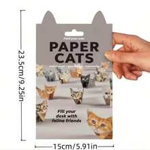 50pcs Paper Cat Origami - DIY Origami Cat Set, Foldable Paper Cat & Dog Shapes, Cute Origami Craft - Multicolor - View 5